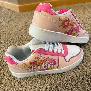 Barbie Pink and White Floral Sneakers